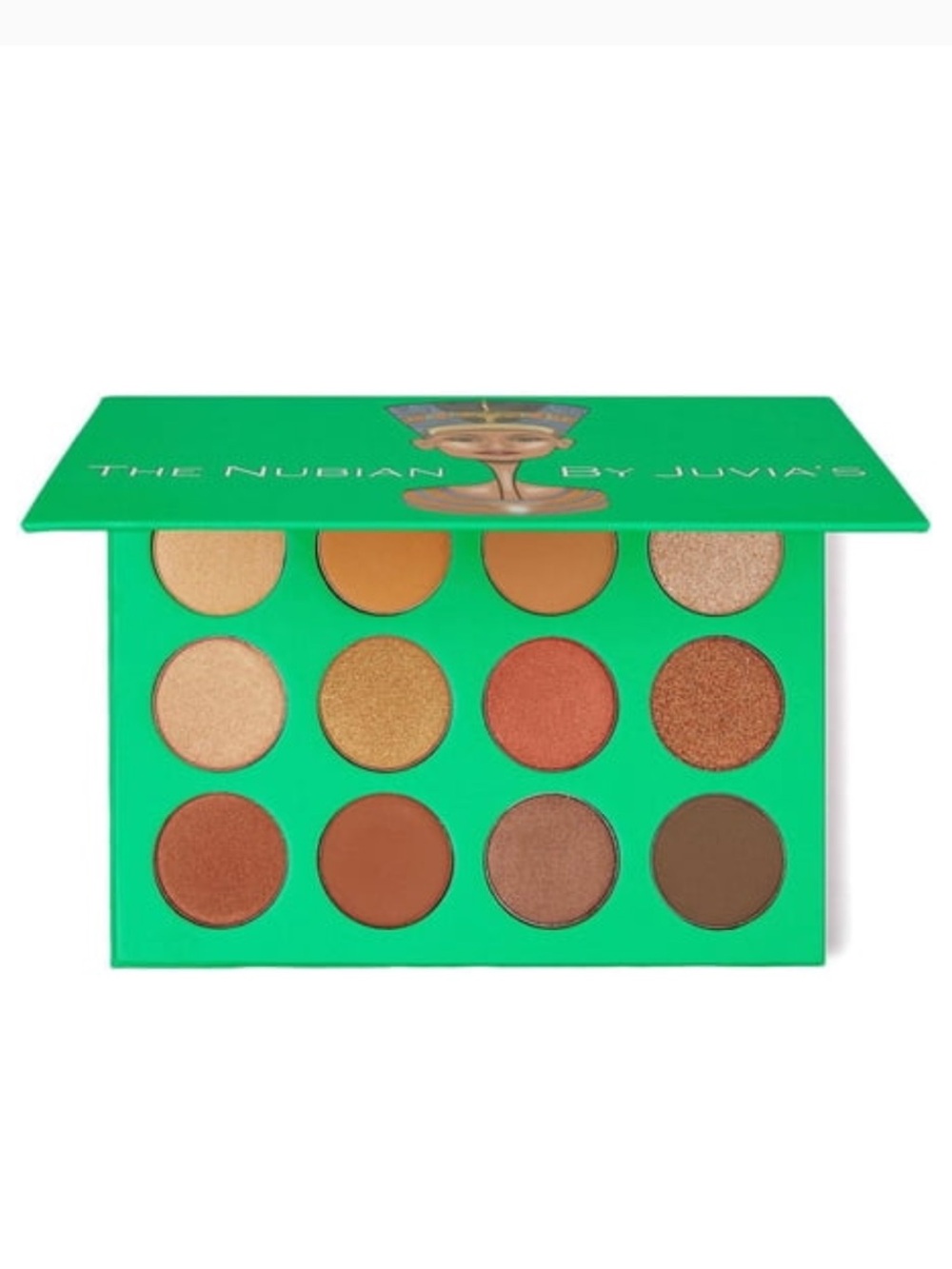 Juvia's Place Eyeshadow Palette in Green Case with Warm Neutrals 12 shades BNIB